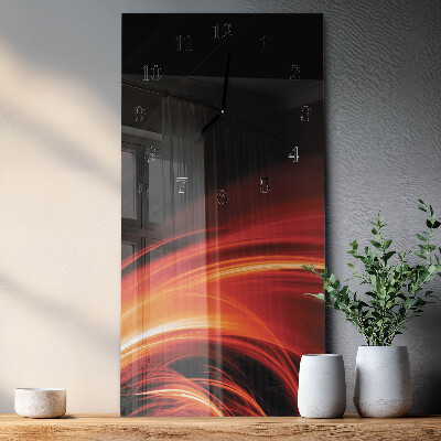 Horloge verticale en verre Abstraction