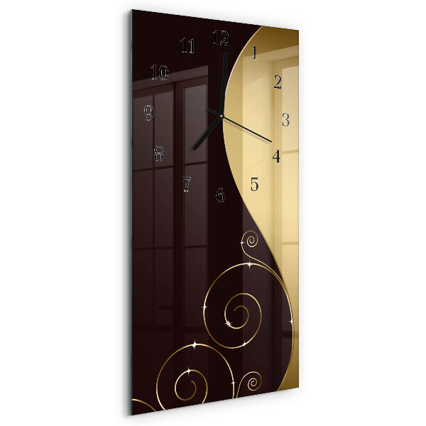 Horloge verticale en verre Art abstrait