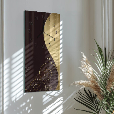 Horloge verticale en verre Art abstrait