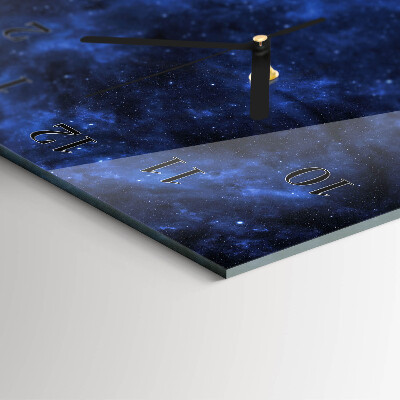 Horloge verticale en verre Cosmos