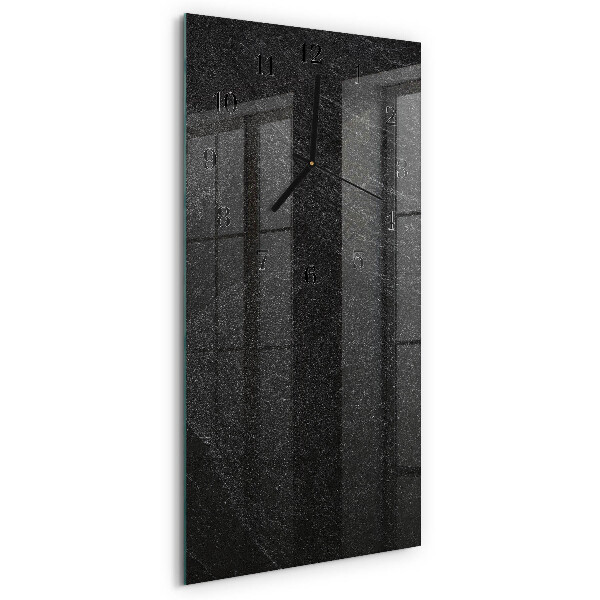 Horloge verticale en verre Marbre