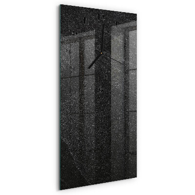 Horloge verticale en verre Marbre