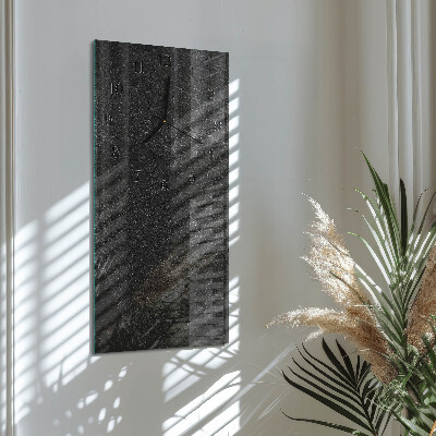 Horloge verticale en verre Marbre