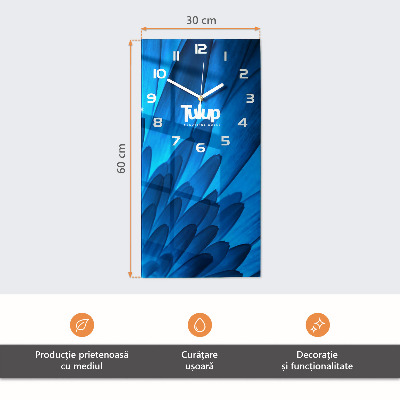 Horloge verticale en verre Marbre