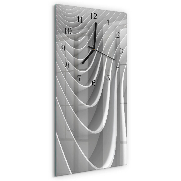 Horloge verticale en verre Abstraction