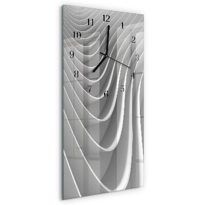 Horloge verticale en verre Abstraction