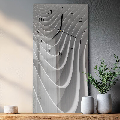 Horloge verticale en verre Abstraction