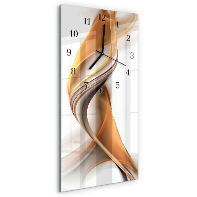 Horloge verticale en verre Abstraction