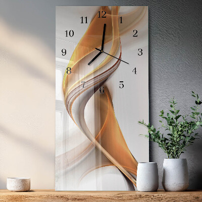Horloge verticale en verre Abstraction