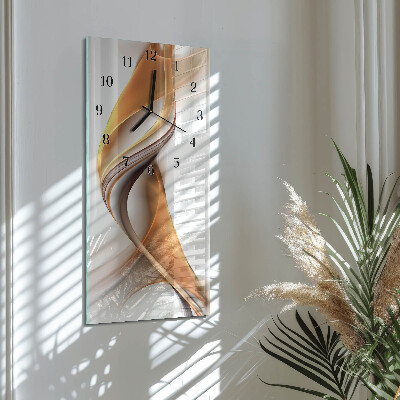 Horloge verticale en verre Abstraction