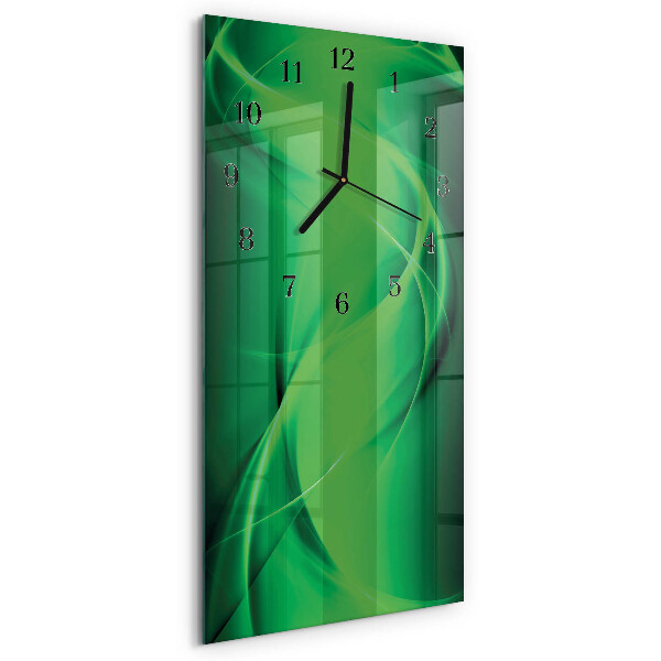 Horloge verticale en verre Abstraction