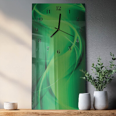 Horloge verticale en verre Abstraction