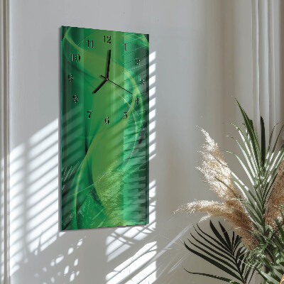 Horloge verticale en verre Abstraction