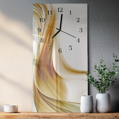 Horloge verticale en verre Abstraction