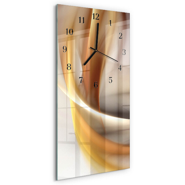 Horloge verticale en verre Abstraction