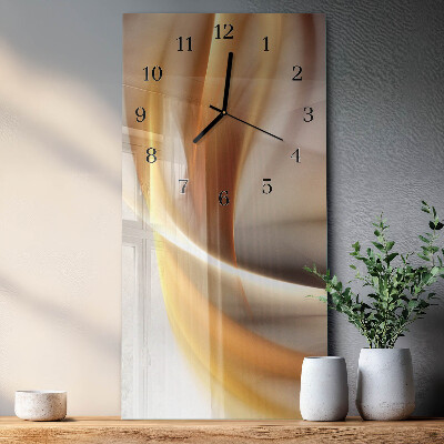 Horloge verticale en verre Abstraction
