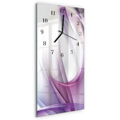 Horloge verticale en verre Abstraction