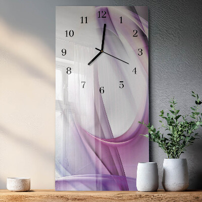 Horloge verticale en verre Abstraction