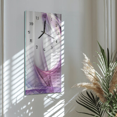Horloge verticale en verre Abstraction