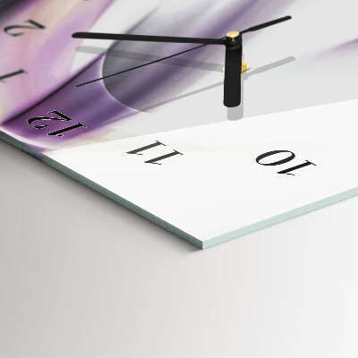 Horloge verticale en verre Abstraction