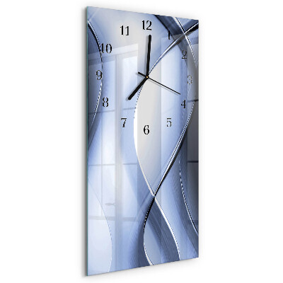 Horloge verticale en verre Abstraction