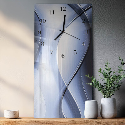 Horloge verticale en verre Abstraction