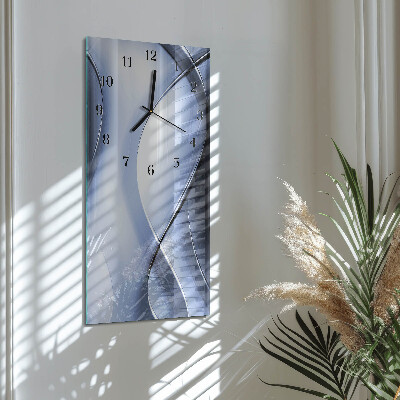 Horloge verticale en verre Abstraction