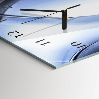 Horloge verticale en verre Abstraction