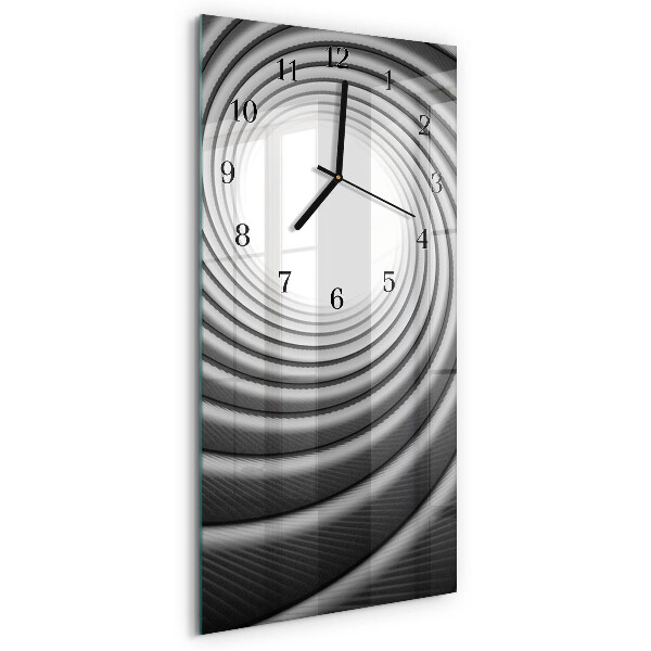 Horloge verticale en verre Vortex