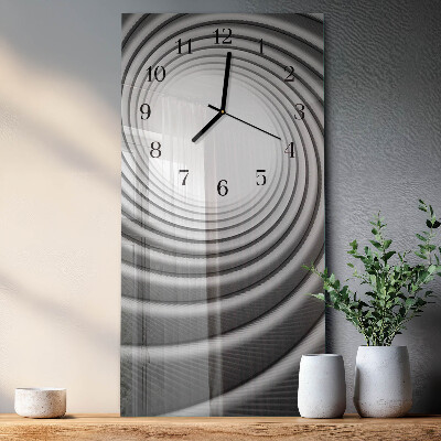 Horloge verticale en verre Vortex