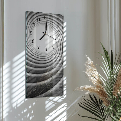 Horloge verticale en verre Vortex