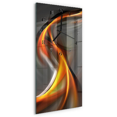 Horloge verticale en verre Abstraction