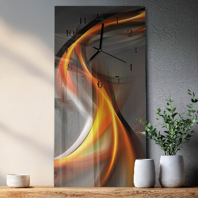 Horloge verticale en verre Abstraction