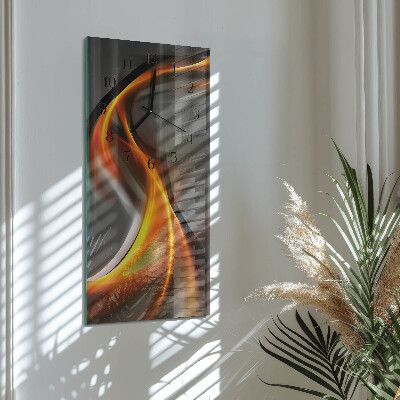 Horloge verticale en verre Abstraction