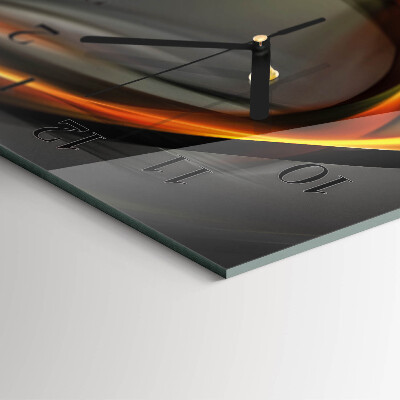 Horloge verticale en verre Abstraction