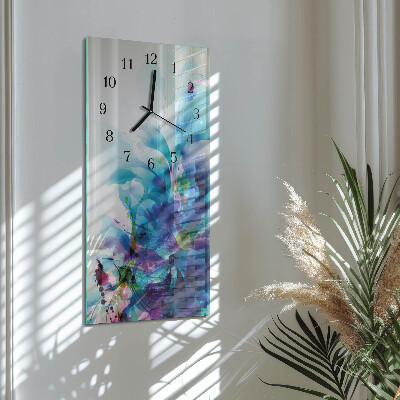 Horloge verticale en verre Abstraction