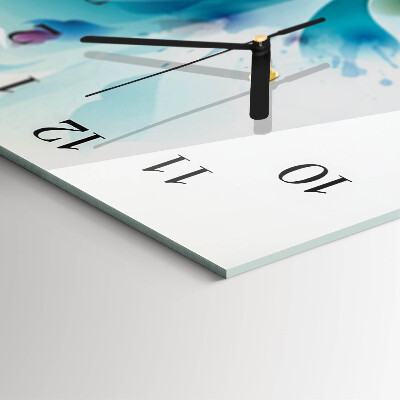 Horloge verticale en verre Abstraction