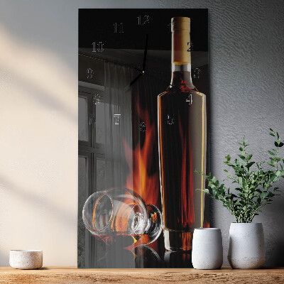 Horloge verticale en verre Alcool