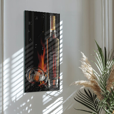 Horloge verticale en verre Alcool