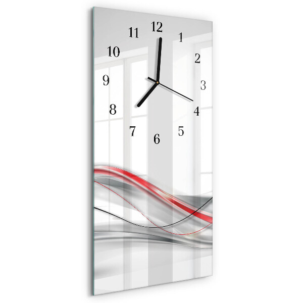 Horloge verticale en verre Courbe