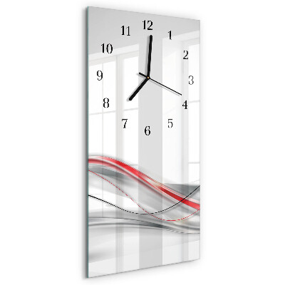 Horloge verticale en verre Courbe