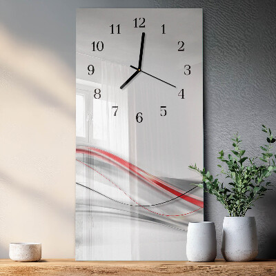 Horloge verticale en verre Courbe