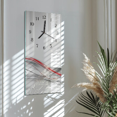 Horloge verticale en verre Courbe