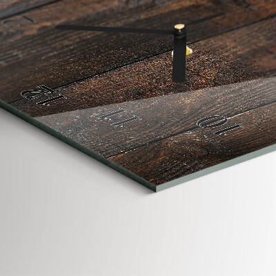 Horloge verticale en verre Bois