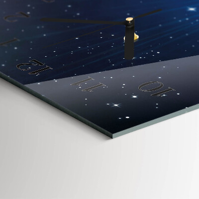 Horloge verticale en verre L'univers de la terre