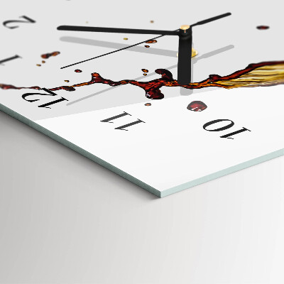 Horloge verticale en verre Café