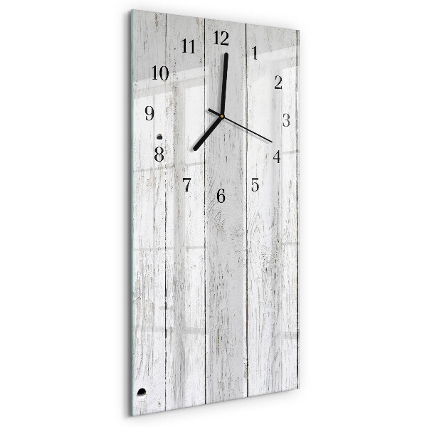 Horloge verticale en verre Bois