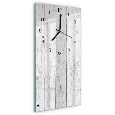 Horloge verticale en verre Bois
