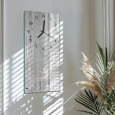 Horloge verticale en verre Bois