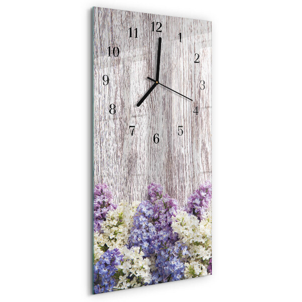 Horloge verticale en verre Sans